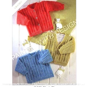 Haakpatroon baby-, peuter-, kindervest, trui en trui pdf directe download, bijna gratis