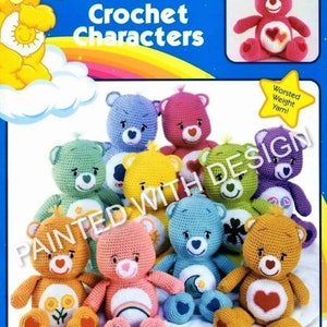 Care Bears Crochet Pattern, 10 Care Bears, Pattern Book, 14 Inches Tall, Stuffie, Childs Toy, PDF Instant Download Almost Free