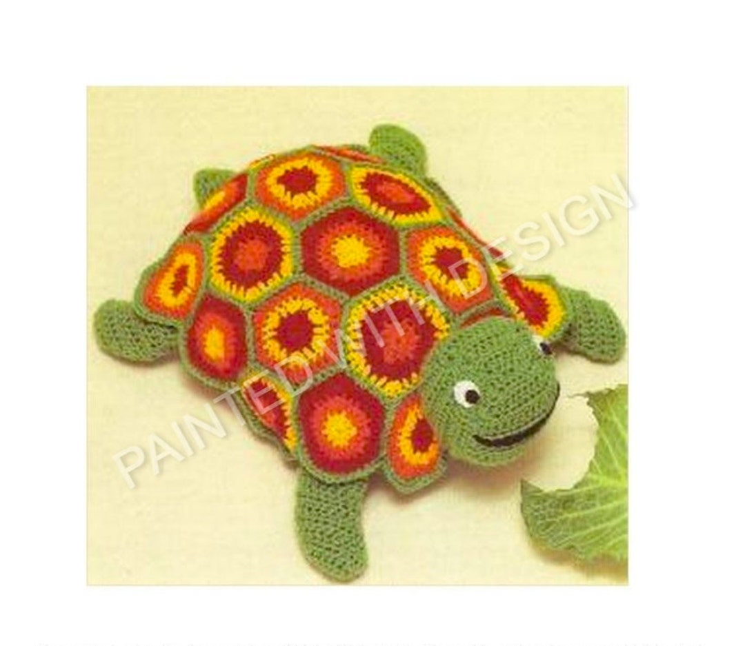 Toy Turtle Pattern Vintage Turtle Crochet Pattern, Kids Toy, Tortoise, Boy or Girl Toy ...