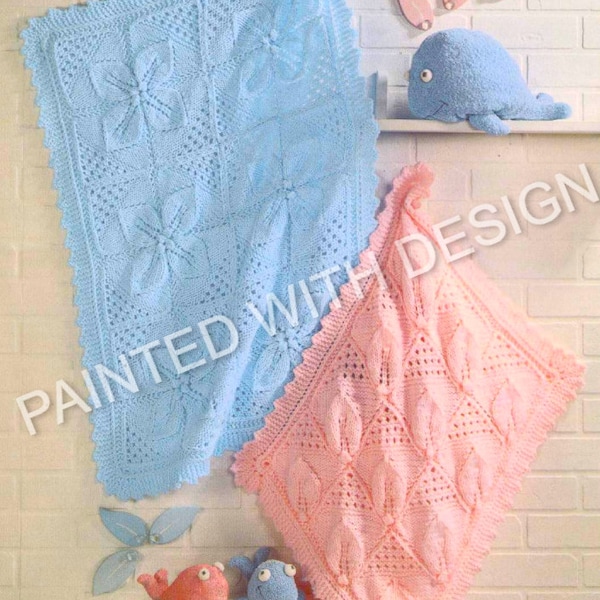 Baby Cot And Pram Blanket, Blanket Pattern, Baby Shower Gift, Handmade Baby Blanket, Knitting Pattern, PDF Instant Download, Almost Free