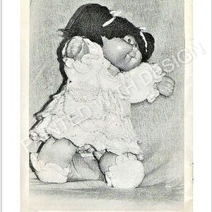 Cabbage Patch Doll Clothes, Dress, Frilly Pants, Shoes And Shoulder Bag Knitting Pattern, PDF Instant Download, Almost Free