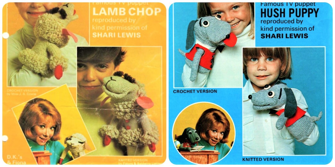 Original Lamb Chop and Hush Puppy Vintage Hand Puppet 1239 and 1477
