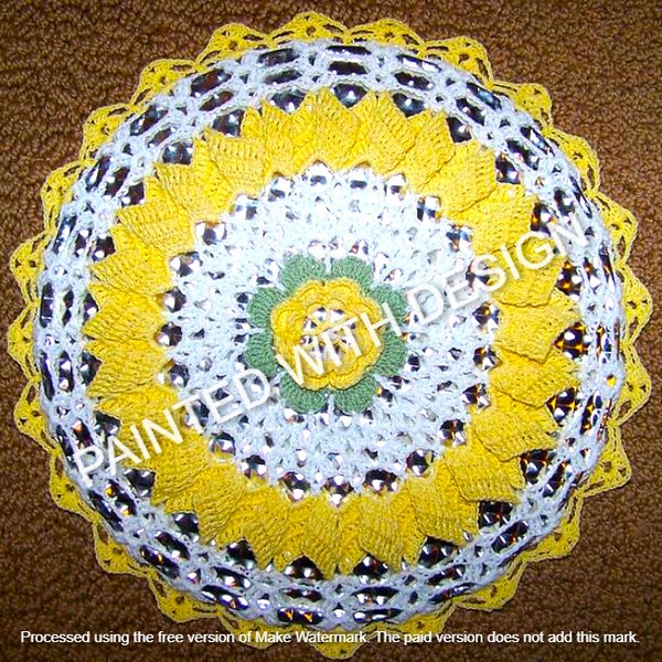 Vintage Rose Doily Pattern, Table Doily, Hot Plate Mat, Doily Crochet Pattern, PDF Instant Download, Almost Free