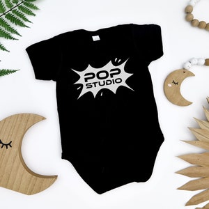 Boho Baby Mockup | Rabbit Skins Black 4424 Mockup | Baby Mockup | Flatlay Mock Up | Baby Onesie Body Mockup | Baby Celestial | Onesie
