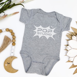 Baby Romper Mockup | Rabbit Skins Heather 4424 Mockup | Flatlay Mock Up | Baby Onesie Bodysuit Mockup | Baby Mock-Ups | Boho Mockup