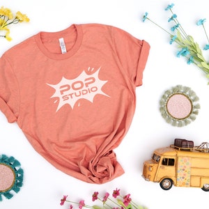 Prism Sunset Mock Up | Bella Canvas 3001 Mockup | Heather Prism Sunset T-Shirt | Flatlay | Bella + Canvas 3001 | Boho Mockup | Hippie Mockup