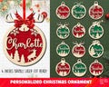 Personalized Christmas Ornament SVG, Custom Name Ornament SVG Laser Cut, Tree Ornaments With Editable Text, Glowforg SVG, Wood Christmas Svg