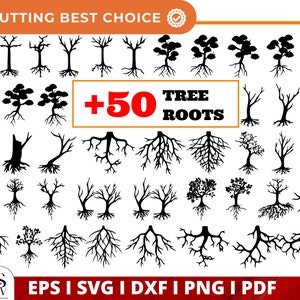 Tree Roots SVG, Roots SVG Bundle, Roots SVG, family tree svg, tree roots Clipart svg, Celtic tree of life, tree of life stencil silhouette
