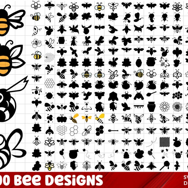 Bee SVG Bundle, Bumble Bee Svg, Honey Bee Svg, Bee PNG, bee kind svg, Queen Bee Svg, Layered, Bee cricut files, Bee cut files, Honey Bee