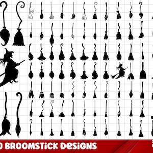 Witch Broomstick SVG Bundle, Broomstick PNG Bundle, Witch Broomstick Clipart, Witch Broomstick SVG Cut Files, Witchcraft svg, Halloween Svg