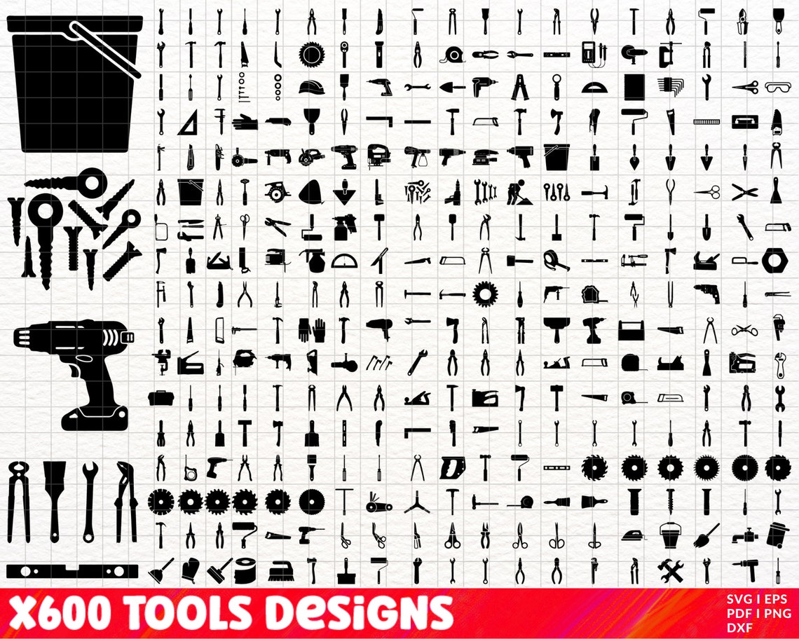 Tools SVG Bundle, Tools PNG Bundle, Tools Clipart, Tools SVG Cut Files ...