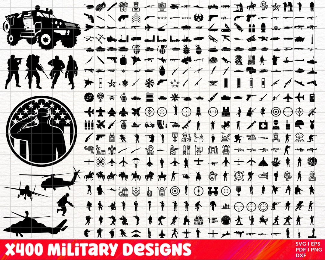 Military Svg, Military PNG Bundle, Military Clipart, Military Cut Files ...