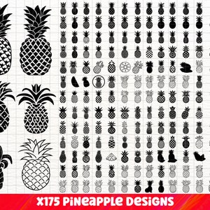 Pineapple SVG Bundle, Pineapple PNG Bundle, Pineapple Clipart, Pineapple SVG Cut Files for Cricut, Fruit Svg, Pineapple Silhouette.