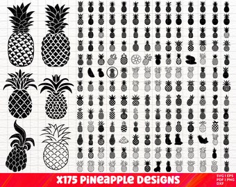 Ananas SVG Bundle, Ananas PNG Bundle, Ananas Clipart, Ananas SVG-Schnittdateien für Cricut, Obst geschnitten, Ananas Silhouette.