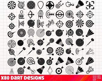 Dart Svg Bundle, Dart PNG Bundle, Dart Clipart, Dart Cut Files Cricut, Dart Silhouette, Dartboard Svg, Target Svg, Dart Game Svg.