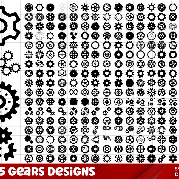 Bundle SVG engrenages, engrenages PNG Bundle, engrenages Clipart, engrenages SVG couper des fichiers pour Cricut, engrenages Silhouette, engrenage formes Svg, engrenages en métal Svg