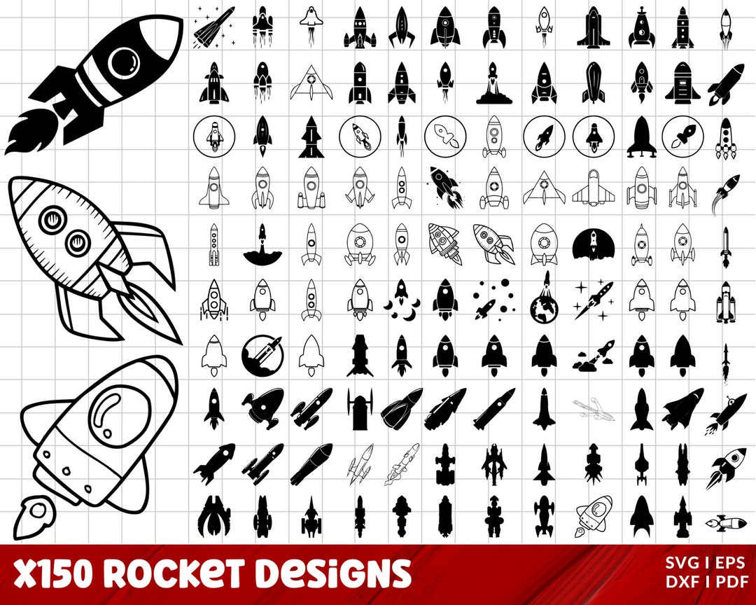 Rocket SVG Bundle, Rocket PNG Bundle, Rocket Clipart, Rocket SVG Cut ...