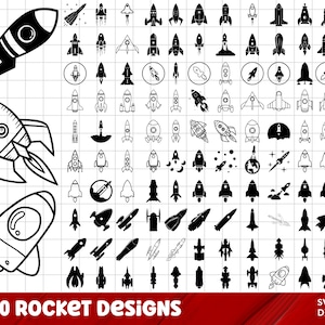 Rakete SVG Bundle, Rakete PNG Bundle, Rakete Clipart, Rakete SVG geschnittene Dateien für Cricut, Rakete Schiff svg, Raumschiff svg, Space Shuttle svg