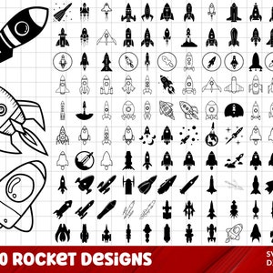 Rocket SVG Bundle, Rocket PNG Bundle, Rocket Clipart, Rocket SVG Cut Files for Cricut, Rocket Ship Svg, Spaceship Svg, Space Shuttle Svg