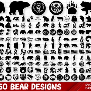 Bear Svg Bundle, Mama Bear SVG Bundle, Bear PNG Bundle,  Family Bear Svg, Polar Bear Svg, Bear Head Svg, Grizzly Bear Svg, Bear Face Svg