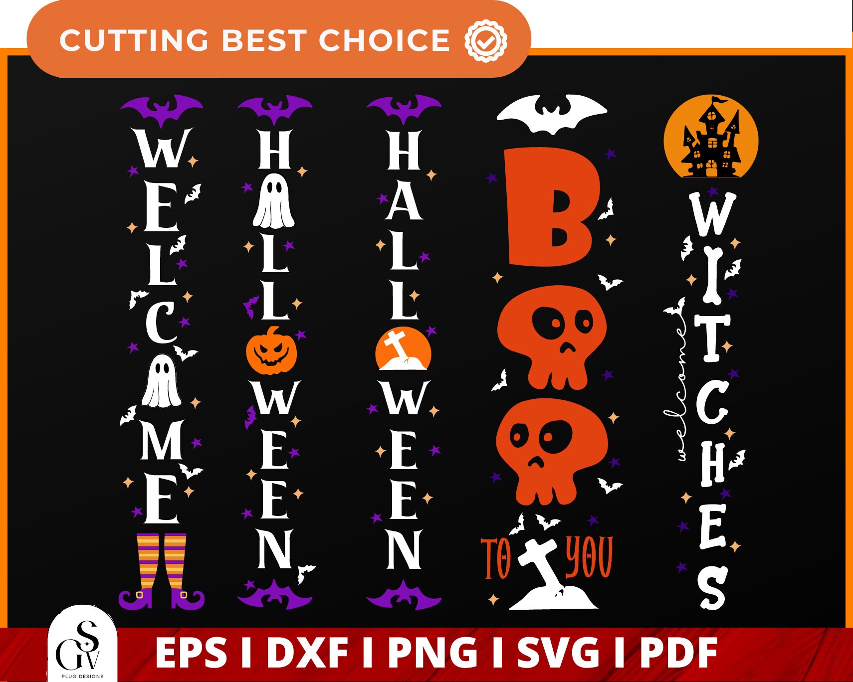 Halloween Porch Sign Svg Bundle, Welcome Sign Svg, Autumn Porch Sign ...