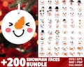 Snowman Faces Svg Snowman Svg Snowman Clipart Christmas Svg Snowman Cut File Snowman Cricut Christmas Cut File Cricut Printable Snowman PNG