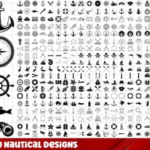 Nautical SVG Bundle, Nautical PNG Bundle, Nautical Clipart, Nautical SVG Cut Files for Cricut, Nautical Silhouette, Sailing Svg, Anchor Svg.