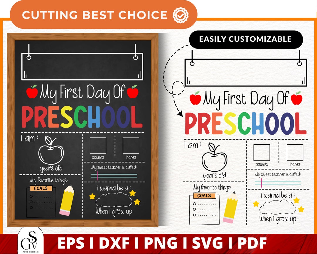 First Day of School Sign SVG Back - Il 1080xN.4074982004 Gkyo 