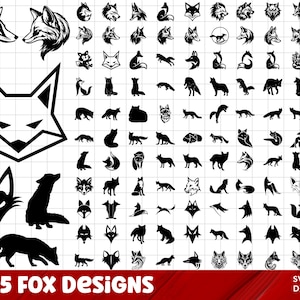Fox SVG, Fox Bundle SVG Files, Fox SVG Layered, Fox Files for Cricut, Fox Clipart, Fox Svg, Fox Clipart, Woodland animals svg, Fox face svg.