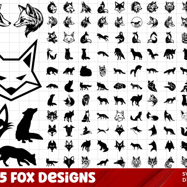 Fox SVG, Fox Bundle SVG Files, Fox SVG Layered, Fox Files for Cricut, Fox Clipart, Fox Svg, Fox Clipart, Woodland animals svg, Fox face svg.