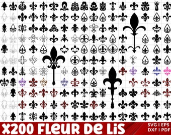 Fleur de Lis Svg Cut File, Fleur de Lis Bundle Svg, Fleur de Lis Silhouette, Fleur de Lis Clipart, Louisiana svg, Cricut Svg, Digital File.