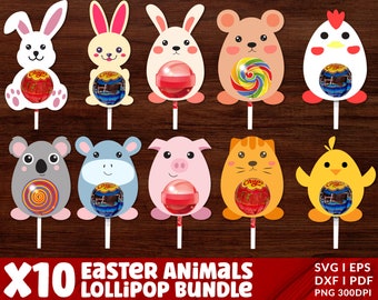 Oster lollipop Halter SVG, Oster Lollipop Halter Plotterdatei, Candy Halter Svg, Hase Eier Halter, Tiere Svg, Kinder Basteln Datei.
