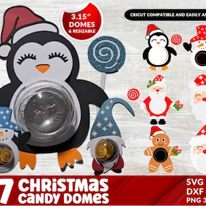 Christmas Candy Dome SVG Bundle, Candy Ornaments SVG, Chocolate holder svg, Candy Dome Svg, Candy Ornaments SVG, Christmas candy holder SVG.