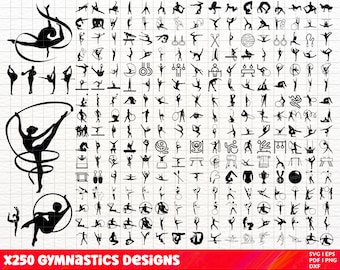 Gymnastics SVG Bundle, Gymnastics PNG Bundle, Gymnastics Clipart, Gymnastics SVG Cut Files for Cricut, Fitness Svg , Gymnastics Silhouette.