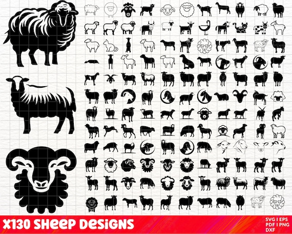 Sheep Svg Bundle, Sheep PNG Bundle, Sheep Clipart, Sheep Cut Files Cricut, Sheep head svg, Farm animal svg, Sheep face svg, Baby Sheep svg