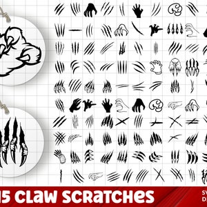 Claw SVG Bundle, Claw PNG Bundle, Claw Clipart, Dino Claw, Marks svg, Scratch svg, Claw Marks SVG, Sublimation, Scratches Clip Art.