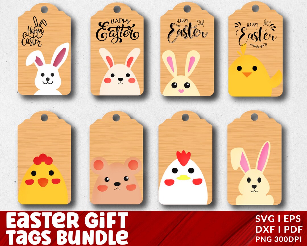Bunny Easter Tag SVG, Easter Bunny Name Tag Svg, Easter Gift Tags Svg ...
