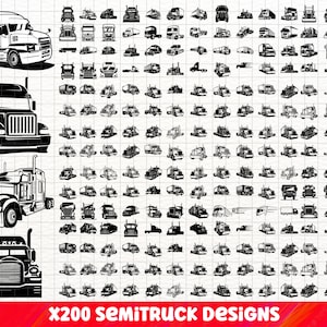 Semi Truck SVG, Semi Truck PNG Bundle, Semi Truck Clipart, Semi Truck SVG Cut Files, Truck Driver svg, Trucker svg, Semi Truck Trailer svg .