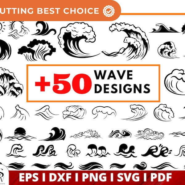 Wave Svg Bundle, Waves Svg, Waves Silhouette, Wave Vector File, Png Image of Beach Svg, Ocean Svg, Water Svg, Wave Cricut, Sea Waves Svg