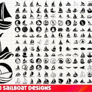 Sailboat SVG, Sailboat PNG Bundle, Sailboat Clipart, Sailboat SVG Cut Files Cricut, Sailboat Silhouette, Speedboat Svg, Cruise Ship Svg
