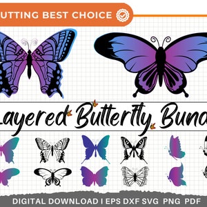 Butterfly SVG Cut File Cricut, Butterfly Bundle SVG Files, Butterfly SVG Layered, Butterfly Clipart, monarcha svg, Layered 3d butterfly svg