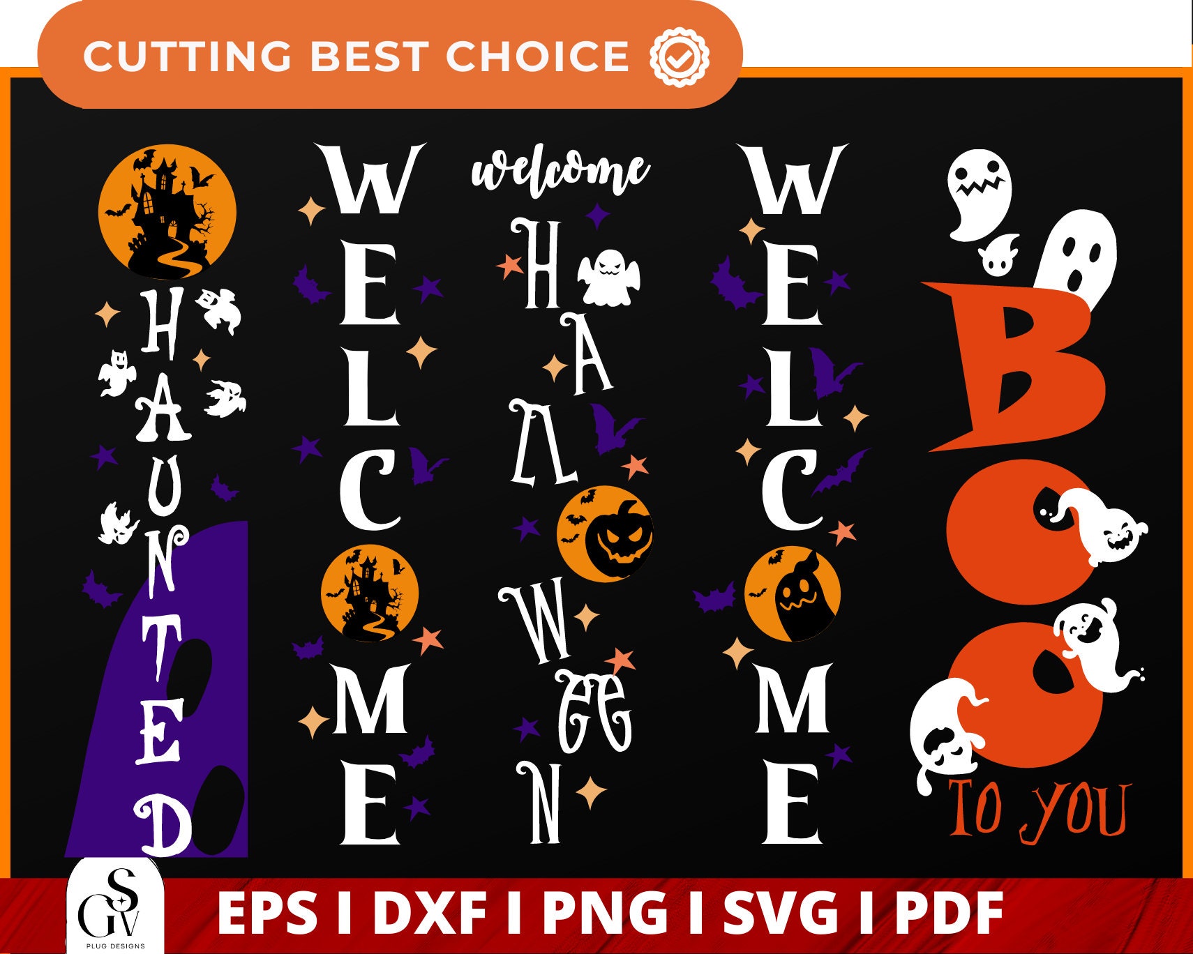 Halloween Porch Sign Svg Bundle, Welcome Sign Svg, Autumn Porch Sign ...