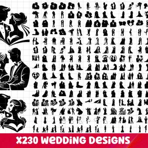 Wedding SVG, Wedding PNG Bundle, Wedding Clipart, Wedding Cut Files For Cricut, Bride and Groom Svg, Wedding Couple Svg, Wedding Heart Svg