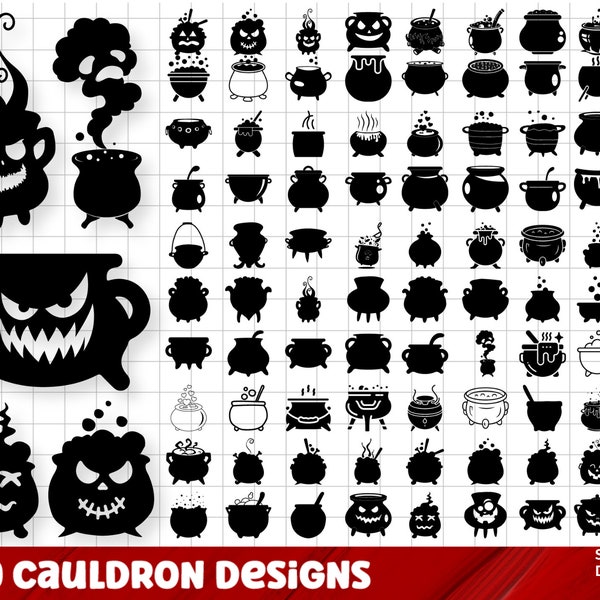 Cauldron SVG Bundle, Cauldron PNG Bundle, Cauldron Clipart, Halloween Pot SVG, Cauldron Silhouette, Witches Cauldron Svg, Halloween svg.