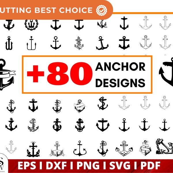 Anchor SVG, Nautical SVG, Anchor Clipart, Marine Svg, Anchor Silhouette, Boat Anchor Svg, Anchor Cut Files, Compass Svg , Ocean svg, Cricut.