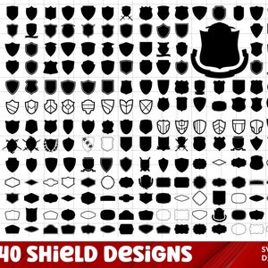 Shield SVG Bundle, Shield PNG Bundle, Shield Clipart, Shield SVG Cut Files for Cricut, Shield Silhouette, Badges Svg Png, Badge Svg