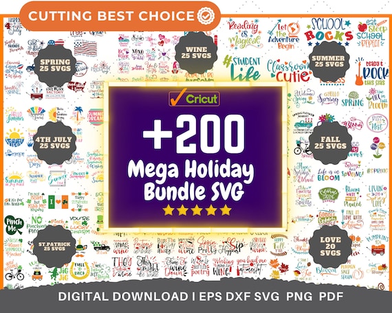 Mega Holiday SVG Bundle Over 170 Designs,4 Different Holiday Bundles, 4th of July SVG, Spring Svg, Summer Svg, WIne Svg, Holiday Quotes Svg