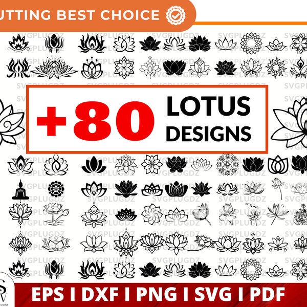 Fleur de Lotus SVG, Lotus Svg, Lotus Silhouette, Zentangle Lotus Svg, Lotus Clipart, Méditation Clipart, Hindouisme Svg, mandala lotus svg png