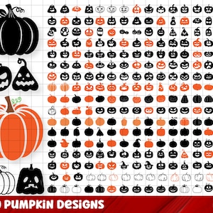 Pumpkin SVG Bundle, Pumpkin PNG Bundle, Pumpkin Clipart, Pumpkin SVG Cut Files for Cricut, Pumpkin Silhouette, Fall Pumpkin Svg, Halloween
