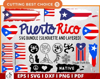 プエルトリコ バンドル Svg、タイノ Svg、プエルトリコ Svg、ガリタ Svg、プエルトリコ フラグ Svg、コキ Svg、クリップアート、シルエット、クリカット、商用利用